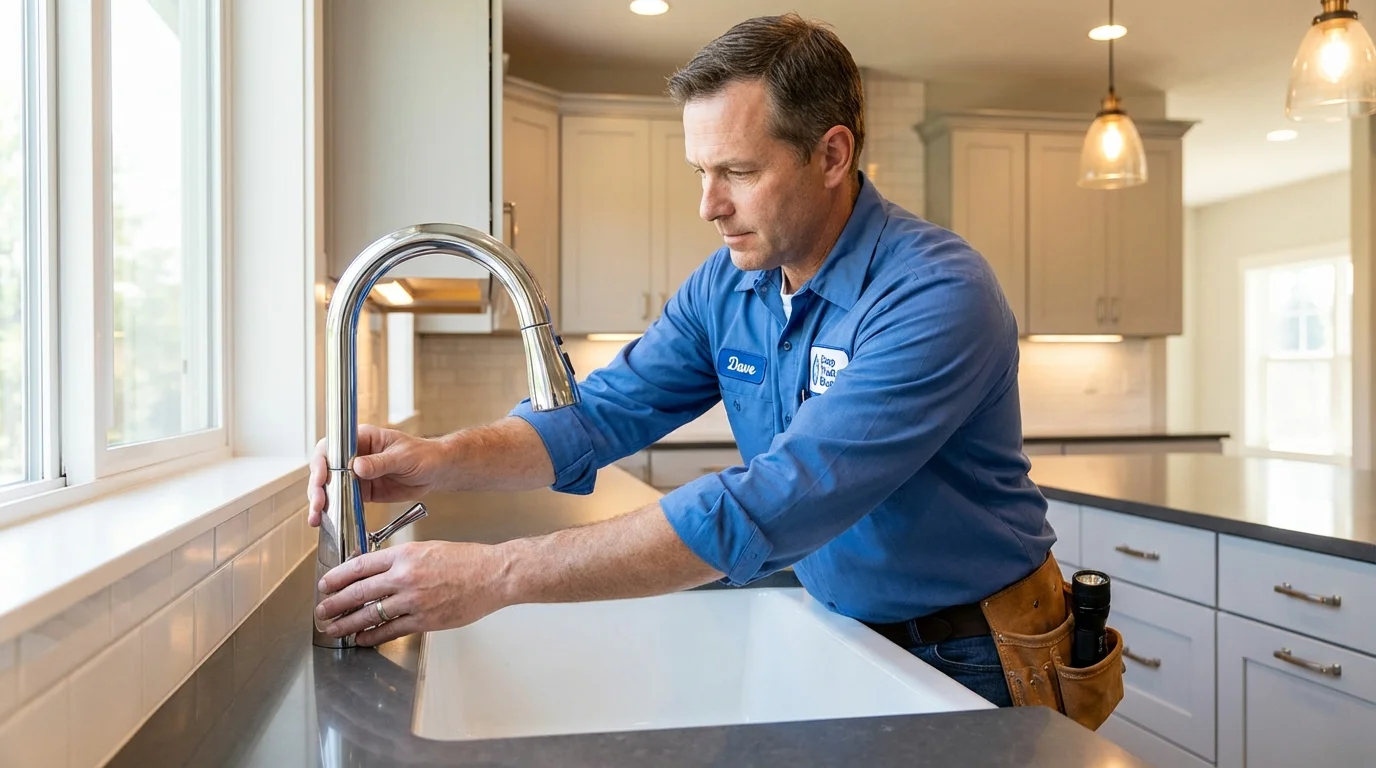 Kitchen faucet installation by Johns Plumbing LLC in Dolgeville
