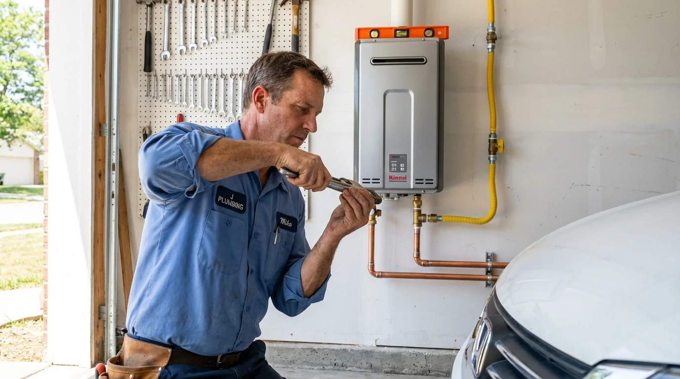Tankless water heater installation by a Johns Plumbing LLC plumber in Dolgeville